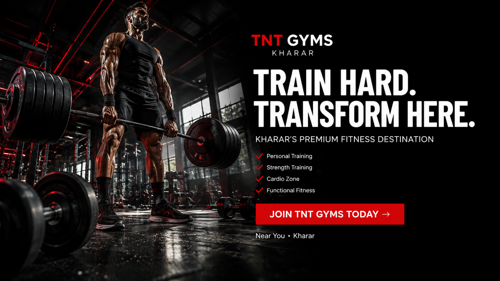 World-Class Strength & Cardio Floor at TNT Gyms Kharar